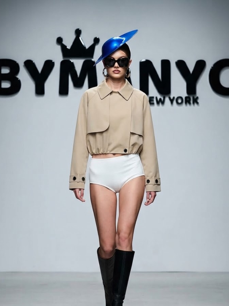 Cropped Beige Trench Jacket Soho - BYMANYC ® New York